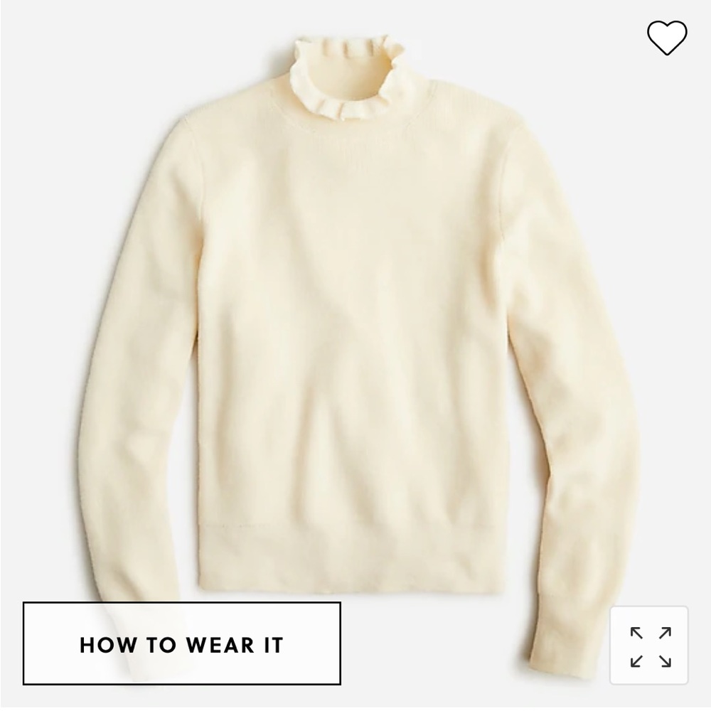 J.Crew Ruffleneck merino wool sweater -Small